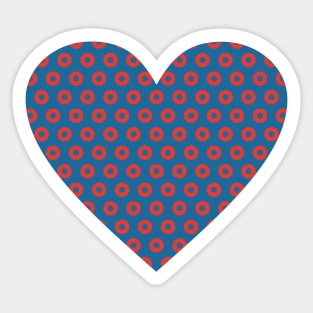 Phish Donut Valentine Heart Sticker